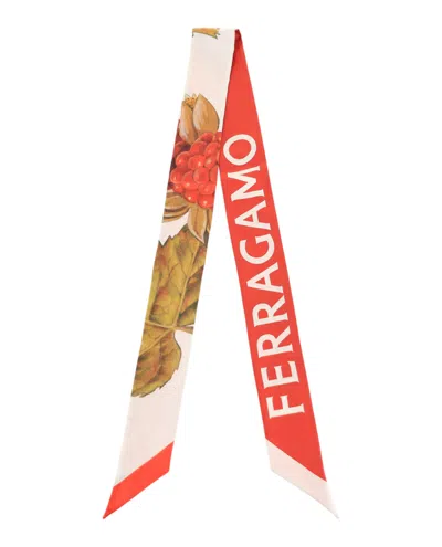 FERRAGAMO WILD-BERRY PRINT SILK BANDEAU