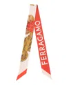 Ferragamo Ladies White Wild Berry Print Silk Bandeau In Multi