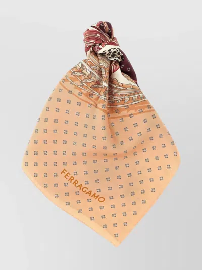 FERRAGAMO 'WILDLIFE' AND 'PLUME' PATTERN SCARF