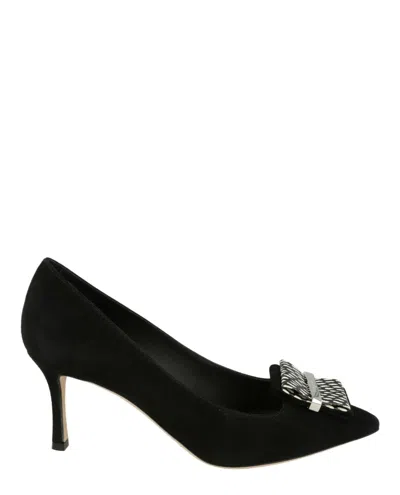Ferragamo Winnie Leather Pumps - Narrow Width In Black