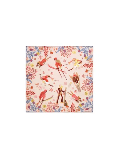 Ferragamo Winter Alpine Print Silk Foulard In Multi