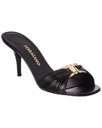 Ferragamo Witty Leather Sandal In Black