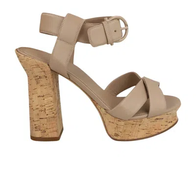 Pre-owned Ferragamo Wmns Ain Cork Platform Sandal 'beige' | White | Women's Size 7