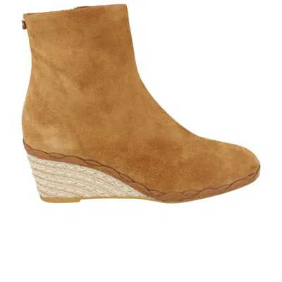 Pre-owned Ferragamo Wmns Canaria Suede Bootie 'camel' | Tan | Women's Size 9.5 In Brown