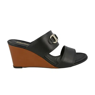 Pre-owned Ferragamo Wmns Chaim 70 Wedge 'black' | Women's Size 11