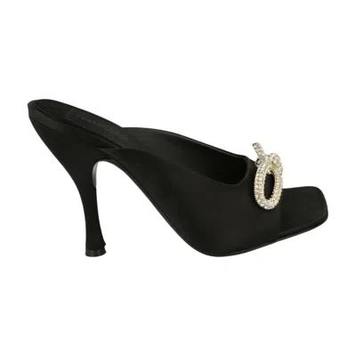 Pre-owned Ferragamo Wmns Crystal Embellished Knot Detail Mule 'black' | Women's Size 7