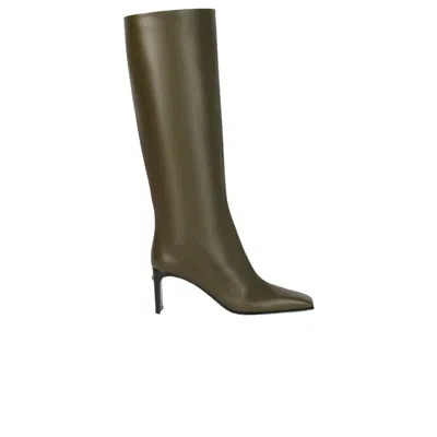 Pre-owned Ferragamo Wmns  Cimelina Knee-high Boot 'olive' | Green | Women's Size 6
