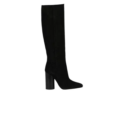 Pre-owned Ferragamo Wmns  Pampero Suede Knee-high Boot 'black' | Women's Size 7