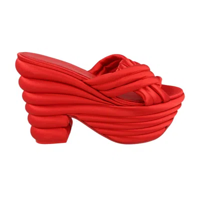 Pre-owned Ferragamo Wmns  Rey Platform Sandal 'red' | Women's Size 9.5