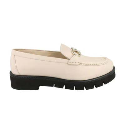 Pre-owned Ferragamo Wmns  Rolo Leather Loafer 'white' | Women's Size 10