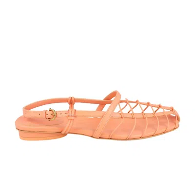 Pre-owned Ferragamo Wmns  Shay 10 Caged Slingback Sandal 'light Pink' | Women's Size 10