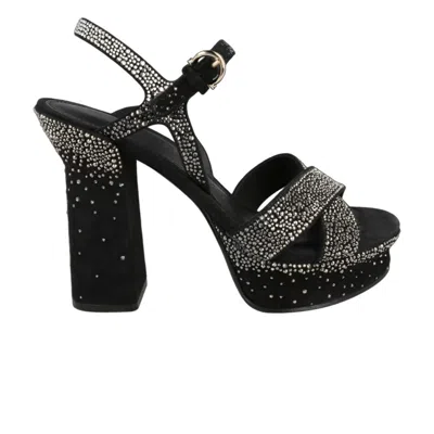 Pre-owned Ferragamo Wmns  Sonya Suede Platform Sandal 'black' | Women's Size 6.5