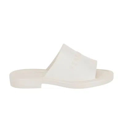 Pre-owned Ferragamo Wmns Giuneva Logo Slide 'white' | Women's Size 6