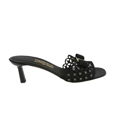 Pre-owned Ferragamo Wmns Glo Lace Mule 'black' | Women's Size 10.5