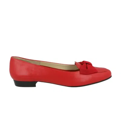 Pre-owned Ferragamo Wmns Lali Ballet 'red' | Women's Size 10