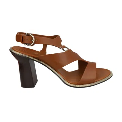 Pre-owned Ferragamo Wmns Mapi Leather Sandal 'medium Brown' | Women's Size 10.5