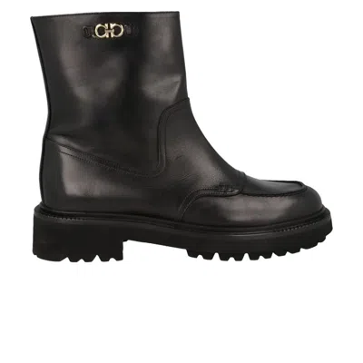 Pre-owned Ferragamo Wmns Oreste Leather Bootie 'black' | Women's Size 7.5