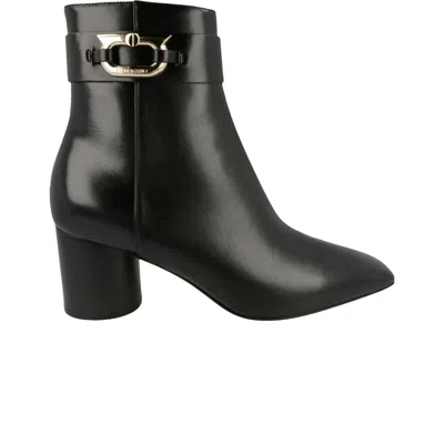 Pre-owned Ferragamo Wmns Placida Leather Bootie 'black' | Women's Size 9