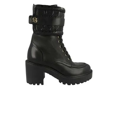 Pre-owned Ferragamo Wmns Shiraz Leather Combat Boot 'black' | Women's Size 11