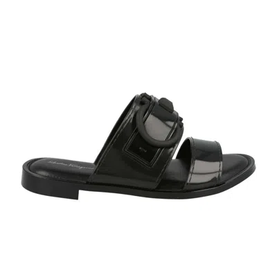 Pre-owned Ferragamo Wmns Taryn Logo Slide 'black' | Women's Size 5