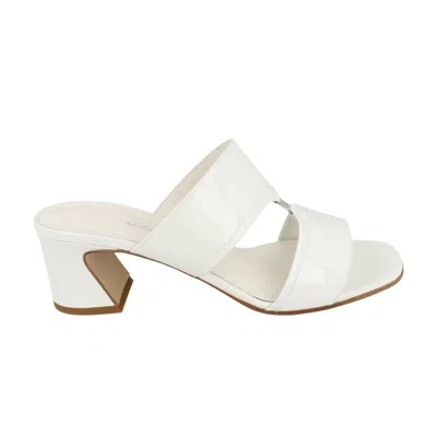 Pre-owned Ferragamo Wmns Tot Patent Leather Sandal 'white' | Women's Size 9