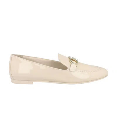 Pre-owned Ferragamo Wmns Trifoglio Patent Leather Loafer 'bone' | White | Women's Size 10