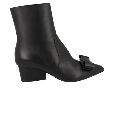 Pre-owned Ferragamo Wmns Vince Leather Bootie 'black' | Women's Size 6