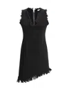 Ferragamo Raw-edge Sleeveless Denim Mini Curve Dress