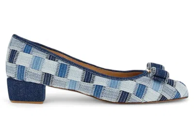 Pre-owned Ferragamo Wo Varina Pumps (women's) Sneakers In Blue