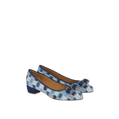 Pre-owned Ferragamo Wo Varina Women's Pumps Blue