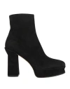 Ferragamo Woman Ankle Boots Black Size 11 Calfskin In Black