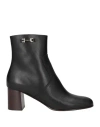 Ferragamo Otello Buckle-detail Ankle Boots In Black