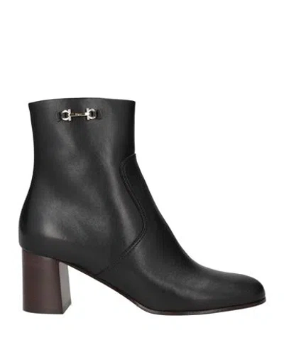 Ferragamo Woman Ankle Boots Black Size 5 Calfskin