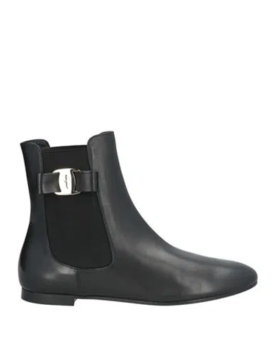 Ferragamo Woman Ankle Boots Black Size 6 Calfskin