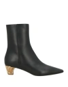 Ferragamo Woman Ankle Boots Black Size 6.5 Calfskin In Black