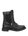 Ferragamo Woman Ankle Boots Black Size 7.5 Calfskin, Textile Fibers In Black