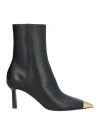 Ferragamo Woman Ankle Boots Black Size 7.5 Lambskin In Black