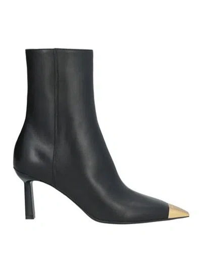 Ferragamo Woman Ankle Boots Black Size 7.5 Lambskin