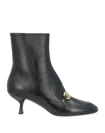 Ferragamo Woman Ankle Boots Black Size 7.5 Leather