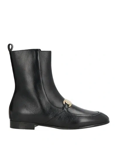 Ferragamo Woman Ankle Boots Black Size 8 Calfskin