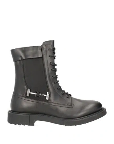 Ferragamo Woman Ankle Boots Black Size 7.5 Calfskin