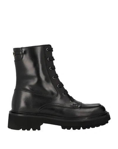 FERRAGAMO FERRAGAMO WOMAN ANKLE BOOTS BLACK SIZE 8 CALFSKIN