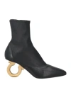 Ferragamo Leather Bootie In Black