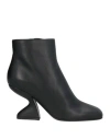 Ferragamo Woman Ankle Boots Black Size 8 Leather In Black