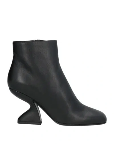 Ferragamo Woman Ankle Boots Black Size 8 Leather