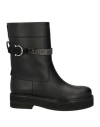 Ferragamo Woman Ankle Boots Black Size 8 Leather In Black