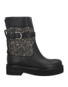 Ferragamo Woman Ankle Boots Black Size 8 Leather In Black