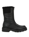 Ferragamo Woman Ankle Boots Black Size 8 Shearling In Black