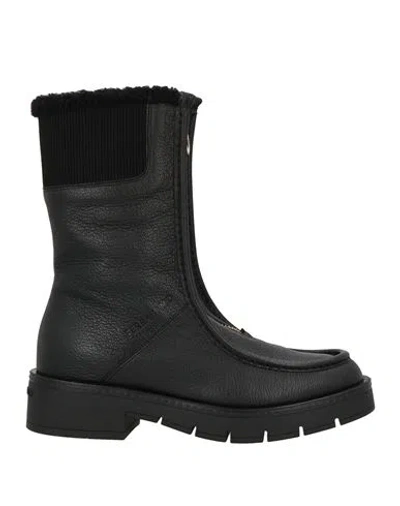 Ferragamo Woman Ankle Boots Black Size 8 Shearling