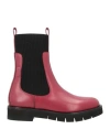 Ferragamo Woman Ankle Boots Burgundy Size 5 Calfskin In Red